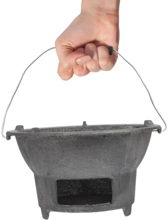 Cast Iron Outdoor Charcoal Barbecue Stove for Camping 8.26inch