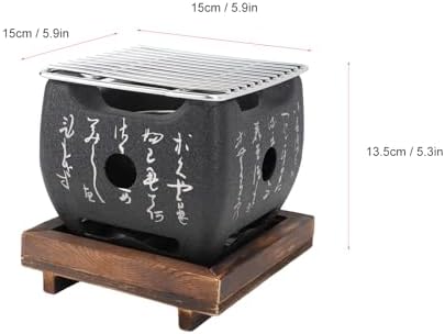 Portable Charcoal Grill, Japanese BBQ Stove with Even Heat