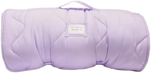 EVERYDAY KIDS Toddler Nap Mat with Removable Pillow - Born to Dance African American Ballerina - Carry Handle with Straps Closure, Rollup Design for Preschool, Daycare, Sleeping Bag - Ages 2-6 Years