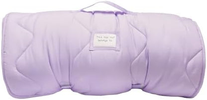 EVERYDAY KIDS Toddler Nap Mat with Removable Pillow - Born to Dance African American Ballerina - Carry Handle with Straps Closure, Rollup Design for Preschool, Daycare, Sleeping Bag - Ages 2-6 Years