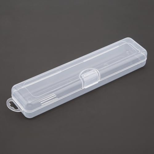 Transparent Tableware Storage Case, Portable Flatware Utensil Box, Clear Cutlery Organziers Container for Travel Camping Picnic (7.8 x 1.8 x 1.1 inch)