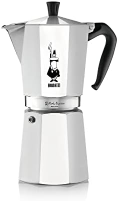 Bialetti - Moka Express: Iconic Stovetop Espresso Maker, Makes Real Italian Coffee, Moka Pot 18 Cups (27 Oz - 810 Ml), Aluminium, Silver