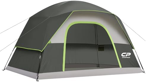 CAMPROS CP Tents for Camping 2/4/6 Person, Waterproof Windproof Dome Tent