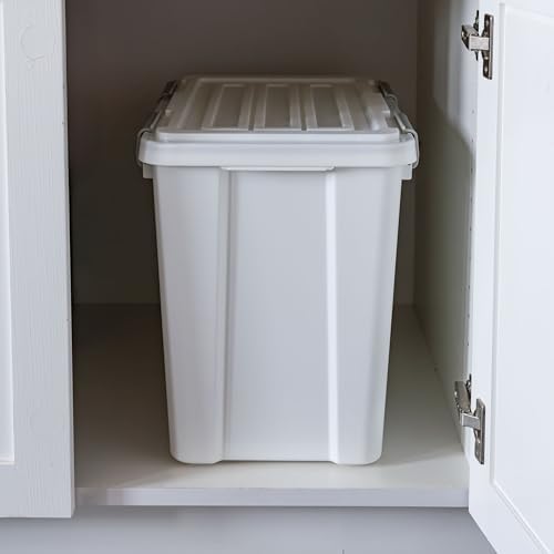 IRIS USA Dog Food Storage Container, Up to 30 lbs, White, Made in USA