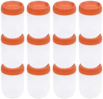 humangear STAX Stackable Containers, Small Tall, Clear/Orange