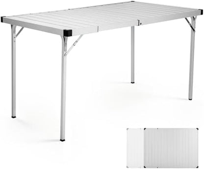 Portal Expandable Camping Table, 37"-51.2" Aluminum Folding Table for 2-6