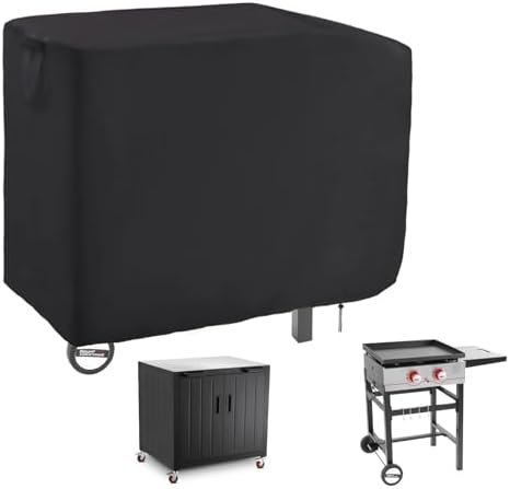 38 Inch Flat Top Grill Cover for 2 Burner Proprane Griddle with 36 in Cart