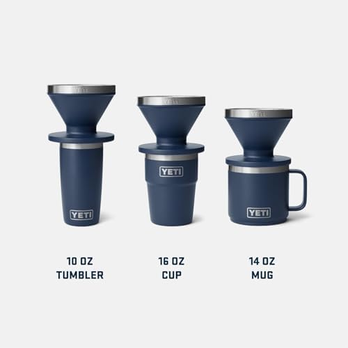 YETI Pour Over Coffee Maker Accessory Ramblers, Designed for Perfect Coffee Extraction Anywhere, Stainless Steel, fits any V60 Filter, Black Stone