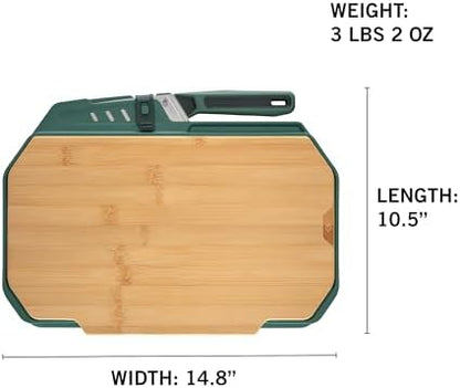 Gerber Gear ComplEAT Cutting Board Set - Cutting Board Kit with Polypropylene & Bamboo Cutting Boards - Features Paring Knife & Chef's Knife for camping picnics and outdoors