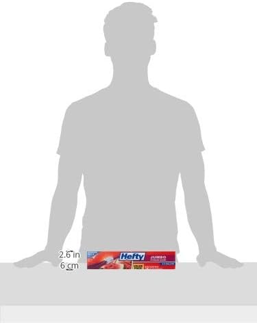 Hefty Slider Jumbo Storage Bags, Extra Large 2.5 Gallon Size, 12ct