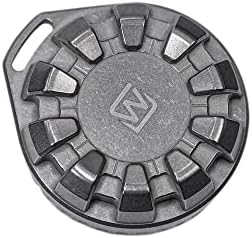 Titanium Waterproof Pill Case Travel Pill Organizer Bottle EDC Capsule Container Portable Pocket Metal Box with Chain for Camping, Hiking, Fishing Mecha Style, Stone Washed