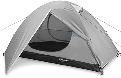 Bessport Camping Tent 1/2 Person Tent Waterproof Two Doors Backpacking Tent Easy Setup Lightweight for Outdoor, Hiking Mountaineering Travel