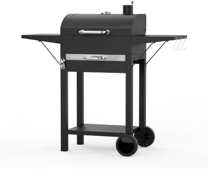 KEYO GRILL 20-Inch Charcoal Grill, Heavy Duty with Side Tables & Ash Tray