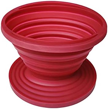 Collapsible Silicone Coffee Dripper, Reusable Coffee Filter Cone for Home, Office, Backpacking, Hiking, Camping and Outdoor Survival