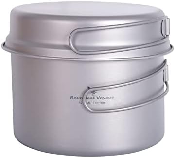 iBasingo Titanium Camping Cookware Ultralight Backpacking Pot Pan Set
