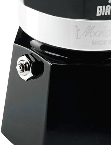 Bialetti Moka Express Iconic Italian Stovetop Espresso Maker (Black, 6 Cups)