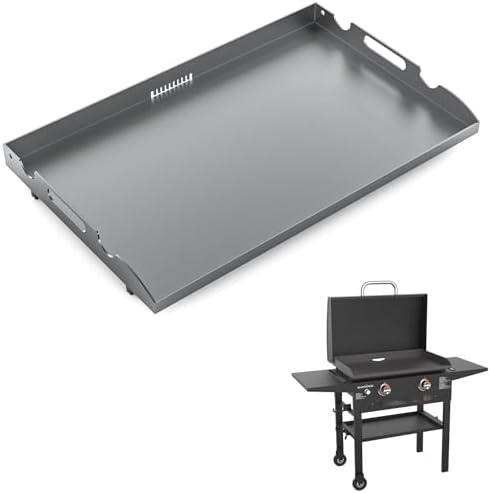 New Upgrade 28 Inch Griddle Replacement Top for Blackstone 28" Flat Top Grill 1803 1924 1883 1853, Gas Griddle Replacement Parts Top with Rear Grease System for Most Blackstone 28" Flat Top Grill