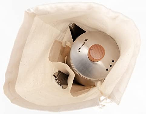 Snow Peak Portable Coffee and Tea Essentials, Stainless Steel, Kettle