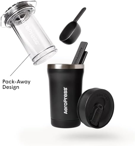 AeroPress Go Plus Portable Coffee Maker Kit, Black