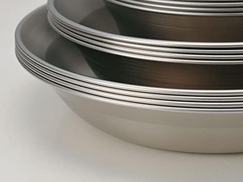 Snow Peak Tableware Set Single, 4 pcs, TW-021, Stainless Steel, Lightweight for Camping Everyday Use, Made in Japan