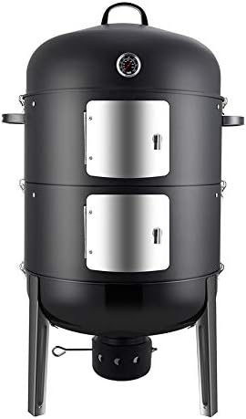 Realcook Charcoal BBQ Smoker Grill - 20 Inch Vertical Smoker