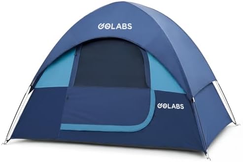 Golabs CT1 2 Person Camping Tent, Easy Set Up in 3 Min, Mesh Top & Door