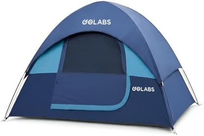 Golabs CT1 2 Person Camping Tent, Easy Set Up in 3 Min, Mesh Top & Door