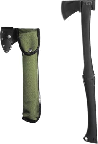 AGAWA ADK26 - Transforming Hatchet & Camping Axe - 2-in-1 Carbon Steel Log Splitter - Camping Gear for Hiking, Fishing, Hunting, Bushcraft, Survival Kit & Bug Out Bag