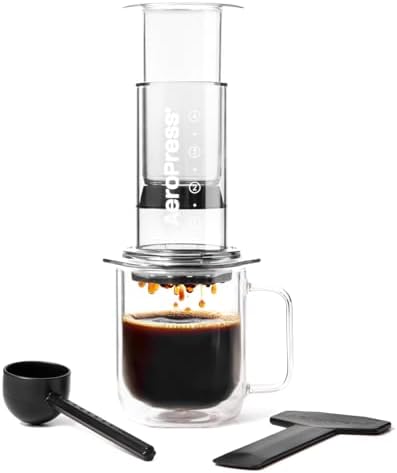 AeroPress Clear Coffee Press, French Press, Pour-Over & Espresso Style