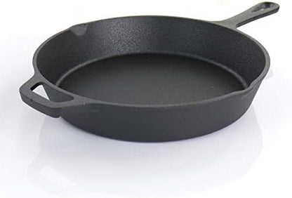 MegaChef Assorted Pre-Seasoned OVEN SAFE, Cast Iron Cookware Set, 5 Piece, Black