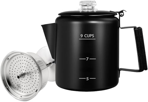 No Coating 9 Cup Percolator Coffee Pot 304 Stainless Steel