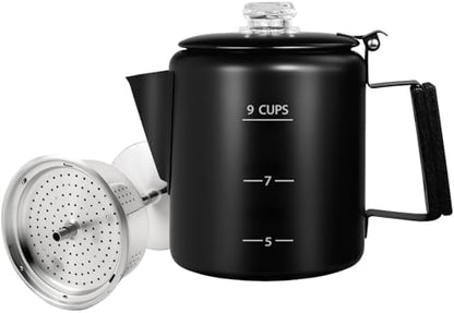 No Coating 9 Cup Percolator Coffee Pot 304 Stainless Steel