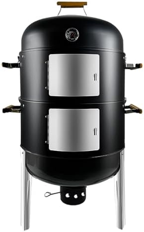 Vertical Charcoal Smoker Grills: Premium 20.5 Inch BBQ Meat Smokers