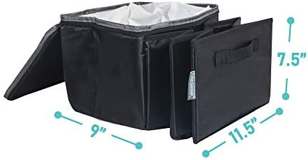 FH Group Multi-Compartment Car Trunk Cargo Organizer with Cooler for Picnics, Camping and Tailgating (Gray/Black)