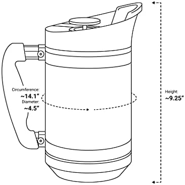 BruTrek by Planetary Design | BaseCamp French Press | 32 fl.oz - Obsidian