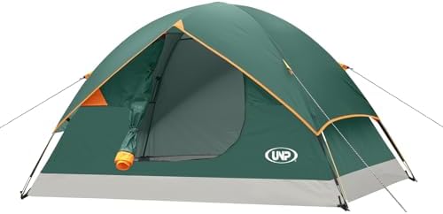 unp 6 Person 4 Season Dome Tent, Easy to Set Up for Camping & Hiking, Lightweight & Portable, Green