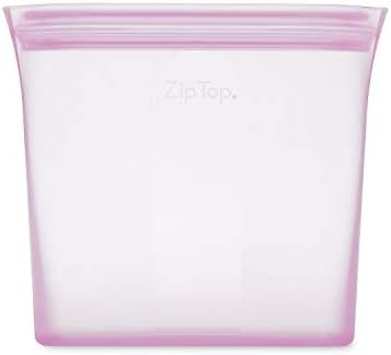 Zip Top Reusable Food Storage Bags | Sandwich Bag [Lavender] | Silicone Meal Prep Container | Microwave, Dishwasher and Freezer Safe | Made in the USA