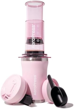 AeroPress Go Plus Portable Coffee Maker Kit, Pink