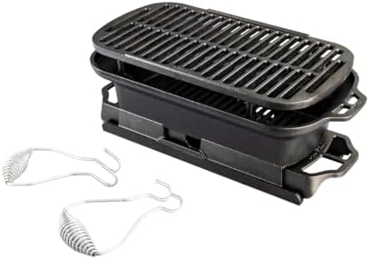 Lodge Sportsman's Pro Cast Iron Grill, 9 x 16.75 Inches