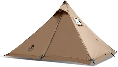 OneTigris APEX Trail Teepee Tent, Waterproof Windproof Hot Tent with Stove Jack, 2 Person Tent for Camping, Hiking, Bushcraft, Bikepacking, Travel