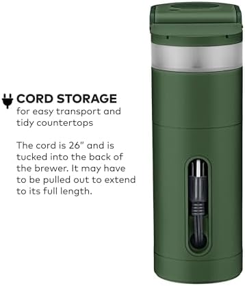 Keurig K-Mini Single Serve K-Cup Pod Coffee Maker, 6 to 12oz Brew size, with Cord Storage, Perfect for Small Spaces, Evergreen