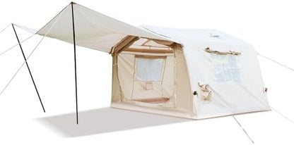 8 m ² Inflatable Tents for Camping with Canopy, Blow Up Tent with Hand Pump, Easy Setup InflatableTent 4 Season Tent, Waterproof Oxford Air Glamping Tents for Camping Adult 4/6/8 Person