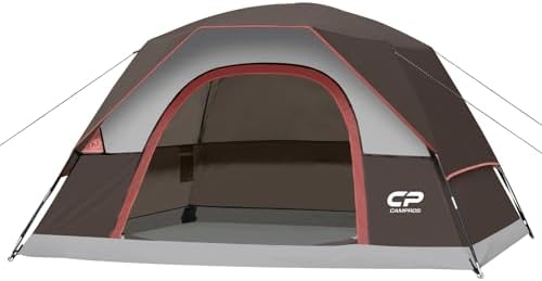 CAMPROS CP Tents for Camping 2/4/6 Person, Waterproof Windproof Dome Tent