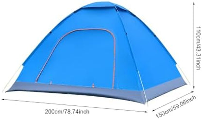 2 Person Pop Up Camping Tent Instant Setup Shelter with Top Cover