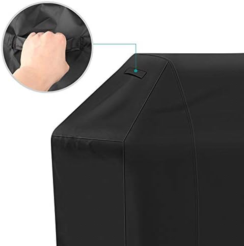 iCOVER Grill Cover, 60 inch BBQ Grill Cover for Outdoor Grill, Anti-UV & Fade Resistant Gas Grill Cover, Waterproof Barbecue Grill Covers for Weber, Char-Broil, Nexgrill and More, Black