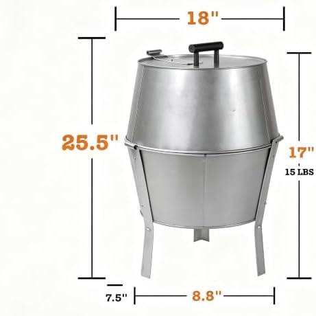 Old Smokey 18 inch Portable Charcoal Grill, Durable Steel BBQ Grill