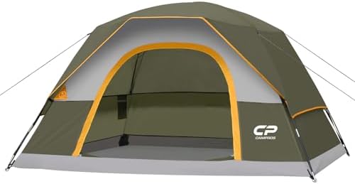 CAMPROS CP Tents for Camping 2/4/6 Person, Waterproof Windproof Dome Tent