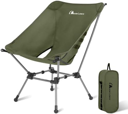 MOON LENCE Portable Camping Chair Plus, Larger & Roomier, Compact and Lightweight, Folding Chair for Backpacking Hiking Beach, Ultralight Camp Chair 330Lbs Capacity