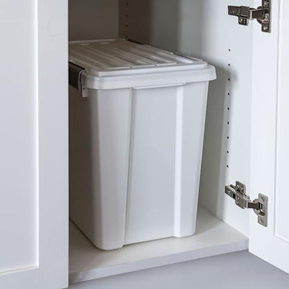 IRIS USA Dog Food Storage Container, Up to 30 lbs, White, Made in USA