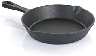 MegaChef Assorted Pre-Seasoned OVEN SAFE, Cast Iron Cookware Set, 5 Piece, Black